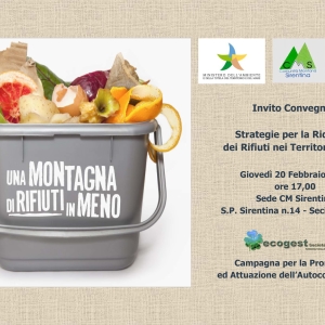 Comunicato Stampa  – Convegno  “Strategie per la Riduzione dei Rifiuti nei Territori Montani”