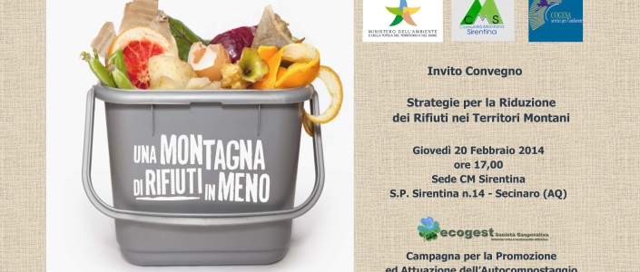 Comunicato Stampa  – Convegno  “Strategie per la Riduzione dei Rifiuti nei Territori Montani”